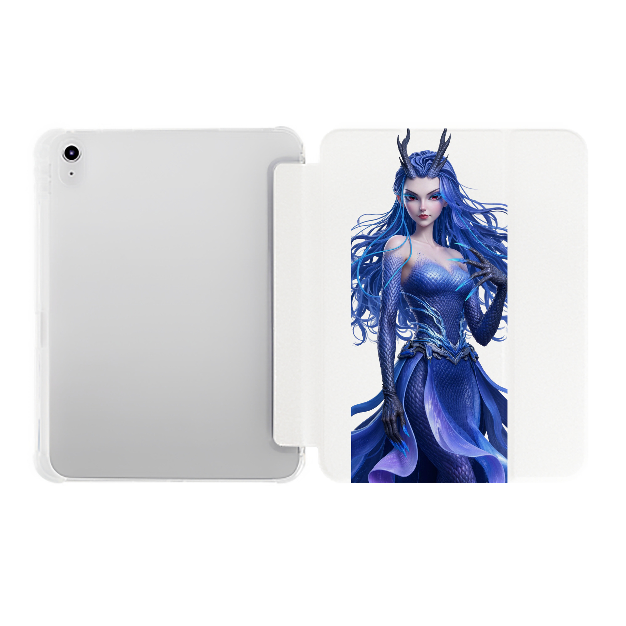 （画像用） Ne Zha 2 ナタ 魔童の大暴れ IPad ケース ペン収納付き 三つ折りスタンド PUレザー×シリコン 対応機種9.5/10.5/10.9インチ